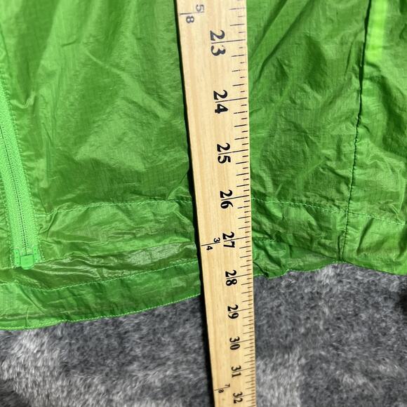 Mammut Windbreaker Jacket Mens Green Lightweight Packable Zip Chest Pocket Shell - Picture 6 of 8